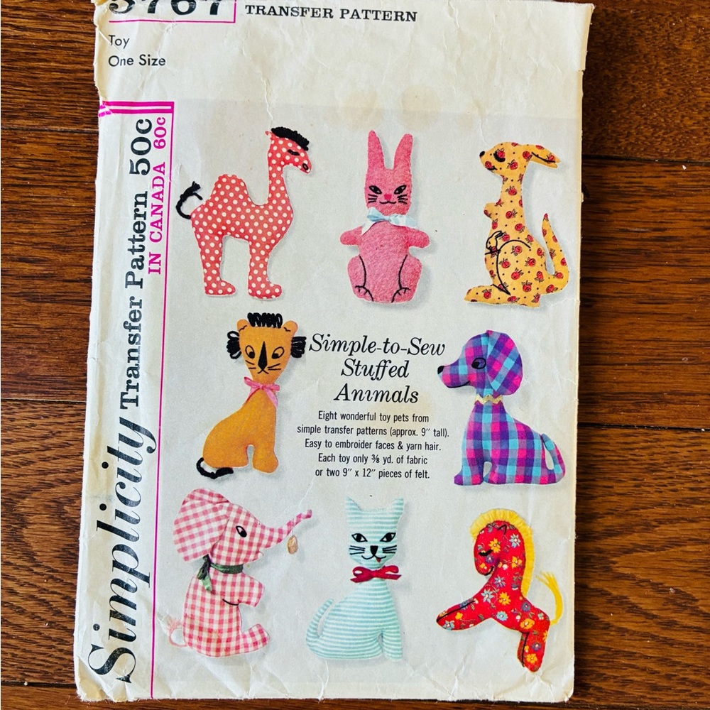 Simplicity Stuffed Animal Pattern